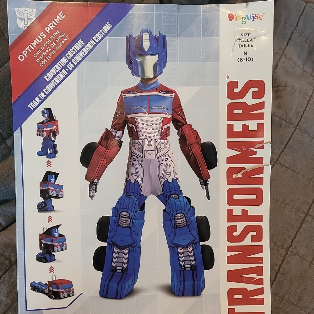 Kids Optimus Prime Costume - Blue, Red, and Silver